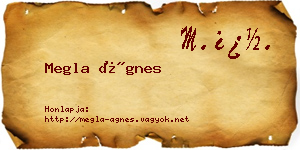 Megla Ágnes névjegykártya