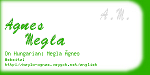 agnes megla business card
