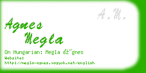 agnes megla business card